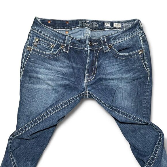 Miss Me Women’s JP 50909B2 Bootcut Jeans embellished back pocket flaps Sz 29 - Picture 4 of 8